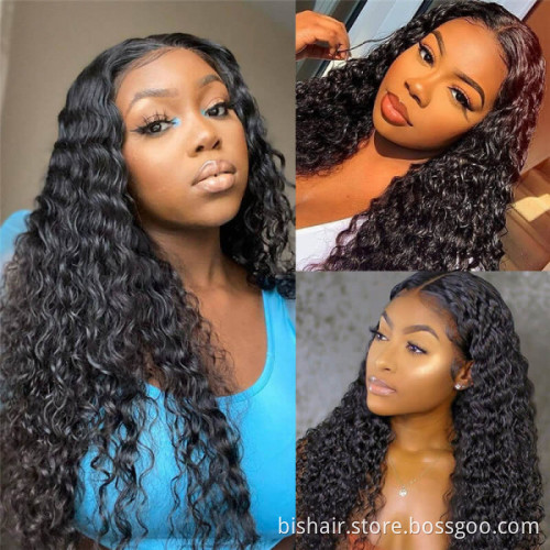 13x4 Jerry Curly Lace Front Human Hair Wigs For Black Women PrePlucked Glueless Transparent Brazilian Remy Wave Kinky Curly Wig